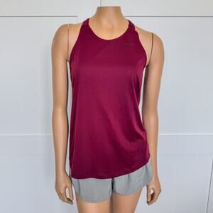 Nike Dri-FIT Women's Training Activewear Vest/Tank SP23, Sangria and Black-Small